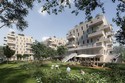 Darstellung des zukünftigen Gemeindebaus in der Bernoullistraße 2 mit grünem Innenhof