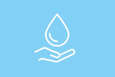 Eine Illustration von einem Wassertropfen.