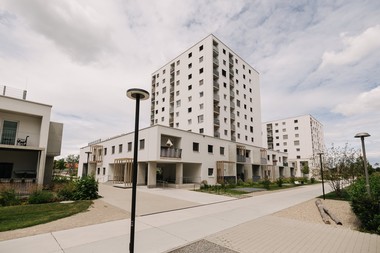 Gemeindewohnungen NEU Berresgasse - Seitliche Ansicht