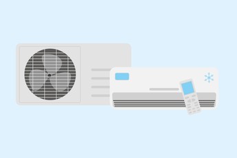 Illustration einer Klimaanlage.