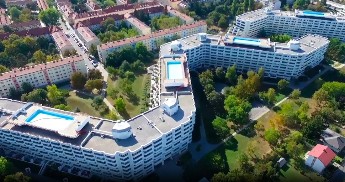 Ein Gemeindebau aus der Vogelperspektive