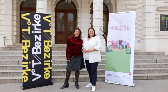Veronica Kaup-Hasler (Kulturstadträtin) und Kathrin Gaal (Vizebürgermeisterin und Wohnbaustadträtin) © PID/Markus Wache