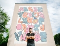 Cane vor dem Streetart-ABC